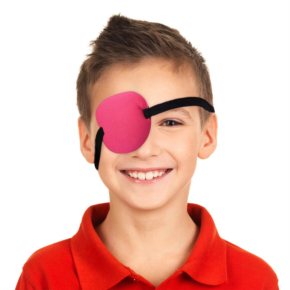 Amblyopia Eye Mask Adult Kids Strabismus Eye Training Single Eye Patch Cover Adjustable Eyeshade Filled Strabismus Eye Training