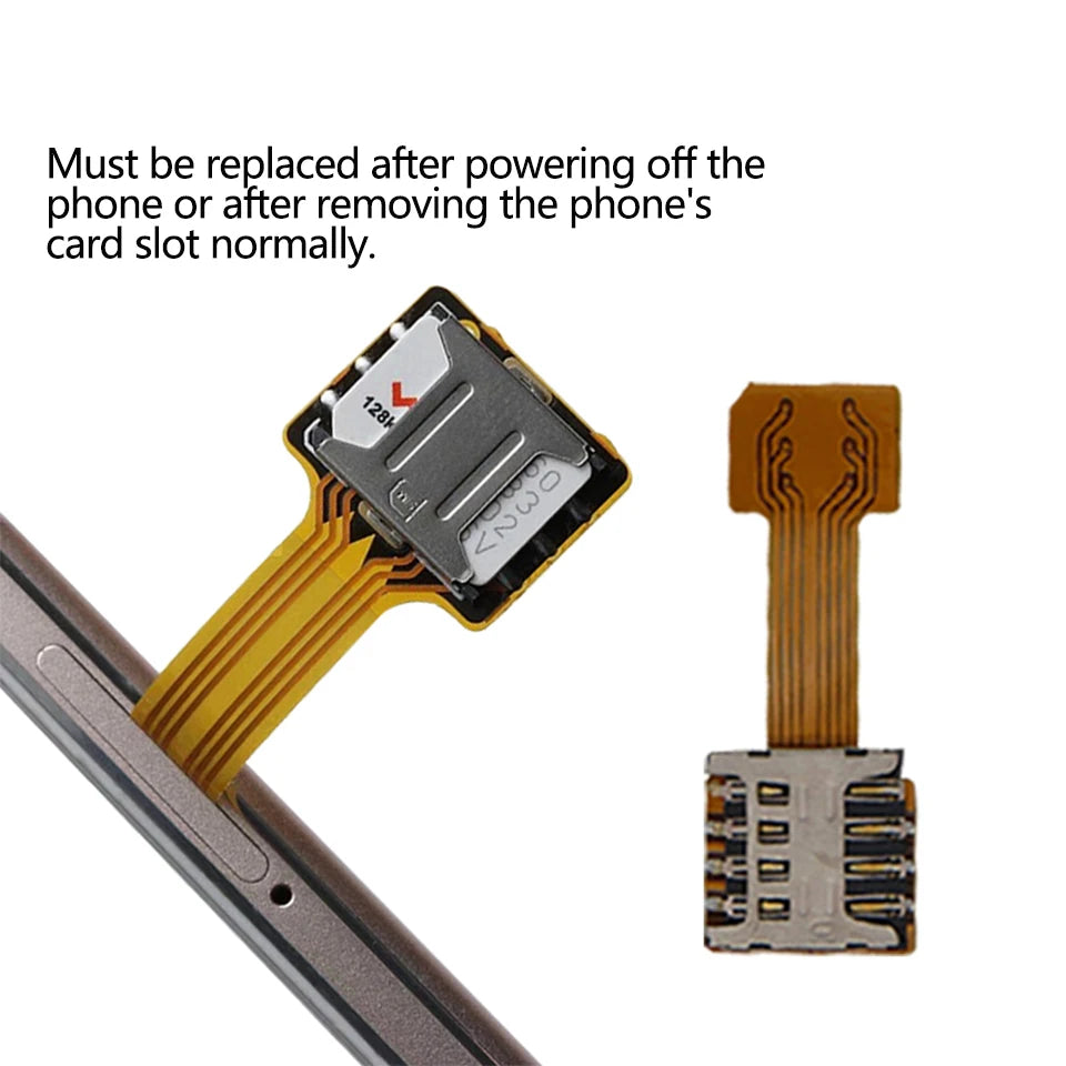 Universal DIY Android Phone TF Dual SIM Card Adapter Nano Cato Hybrid Sim Slot For Micro SD Extender