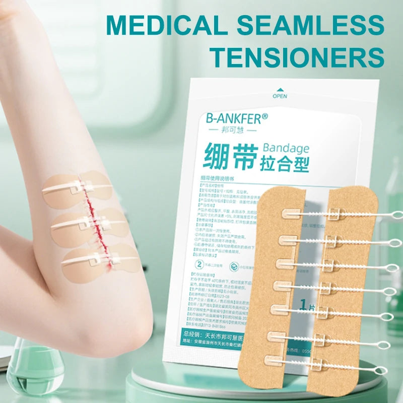 1pcs Zipper Tie Wound Closure Patch Hemostatic Patch Wound Fast Suture Zipper Band-Aid Outdoor Portable