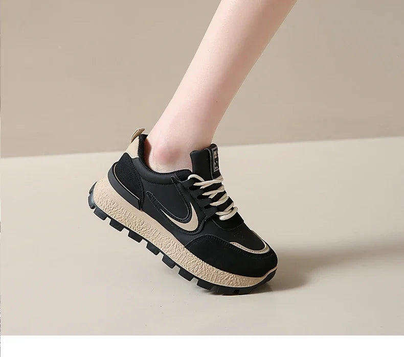 New Fashion Women's Vulcanized Shoes Wear-Resistant Casual Cushioning Sports Shoes Women Low-top Non-Slip Outdoor Running Shoes