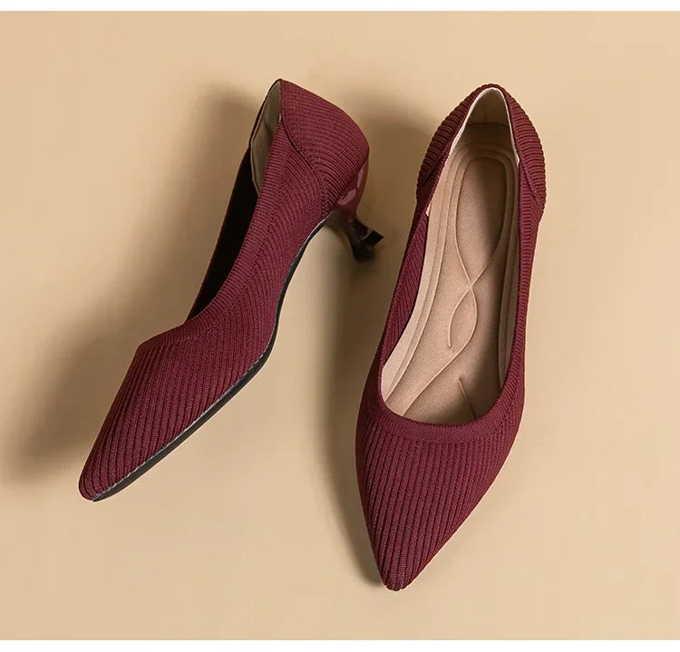 Women's Solid Color Flat Shoes Casual Fashion Breathable Non Slip Rubber Sole Pointed Non-Slip Comfortable Spring and Autumn