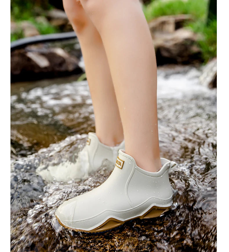 Low-cylinder Rain Shoes for Men and Women: Outdoor Fishing Waterproof Shoes, Stylish Style for Outdoor Wear, Rain Boots