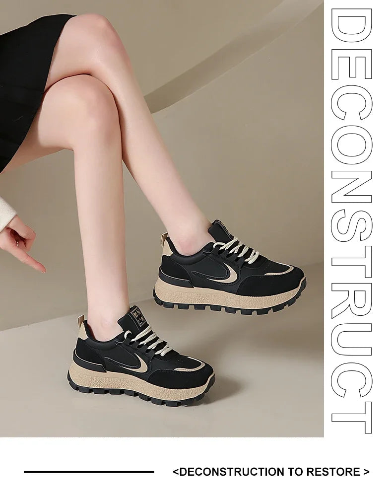 New Fashion Women's Vulcanized Shoes Wear-Resistant Casual Cushioning Sports Shoes Women Low-top Non-Slip Outdoor Running Shoes