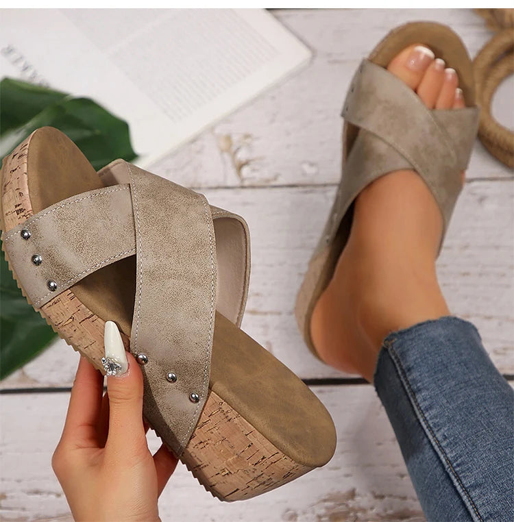 Women's Sandals Peep Toe Heels Sandals For Summer Shoes Women High Heeled Slippers Platform Sandals Summer Footwear Heels Shoes