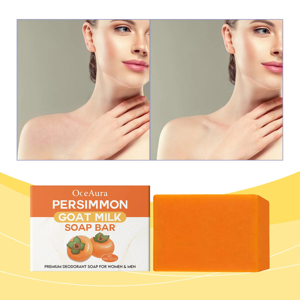 OceAura Persimmon Goat Milk Fragrance Soap Moisturizes, Moisturizes, Mildly Cleanses, Fragrances, Softens and Cares Skin Soap