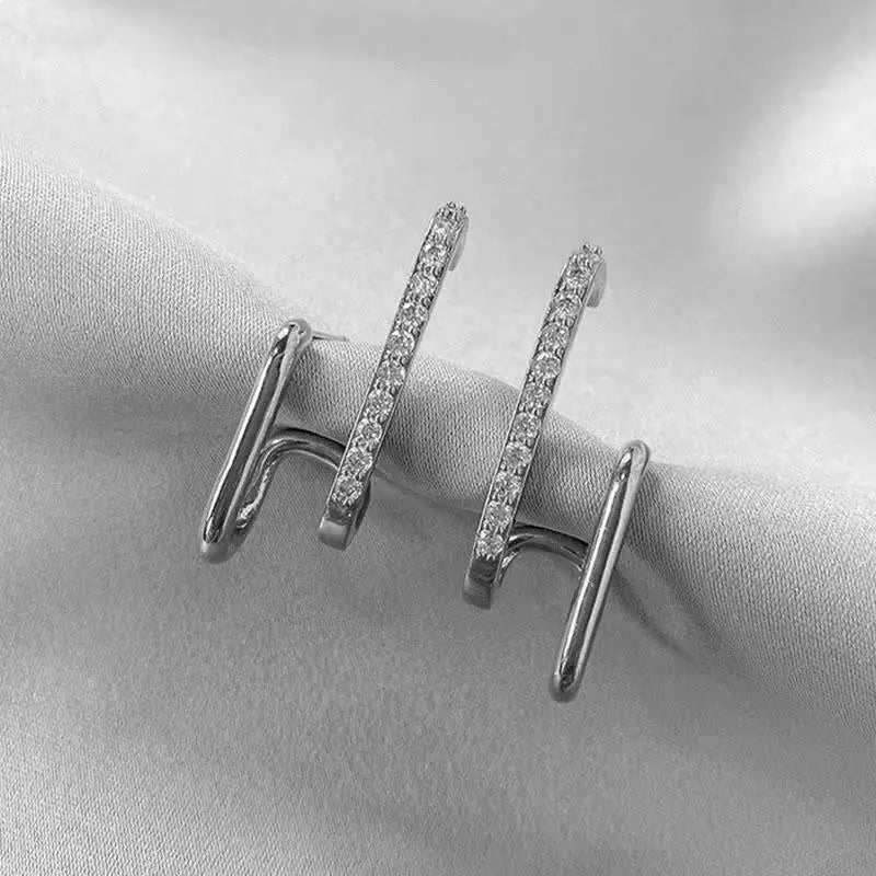 Korean Fashion Zircon Drop Earrings For Women Jewelry 2026 Trending New Luxury Women's Geometric Hoop Earrings Pendientes Gifts