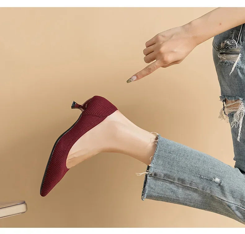 Women's Solid Color Flat Shoes Casual Fashion Breathable Non Slip Rubber Sole Pointed Non-Slip Comfortable Spring and Autumn