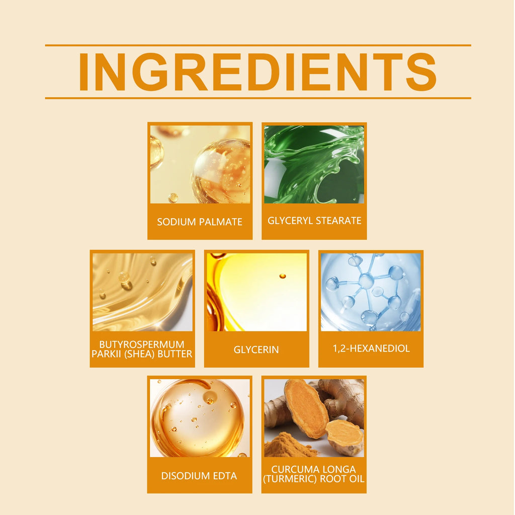 Turmeric Glow Soap Dark Spot Acne Removal Brightening Face Body Soap Even Skin Tone Moisturizing Deep Cleansing Nourishing Bar
