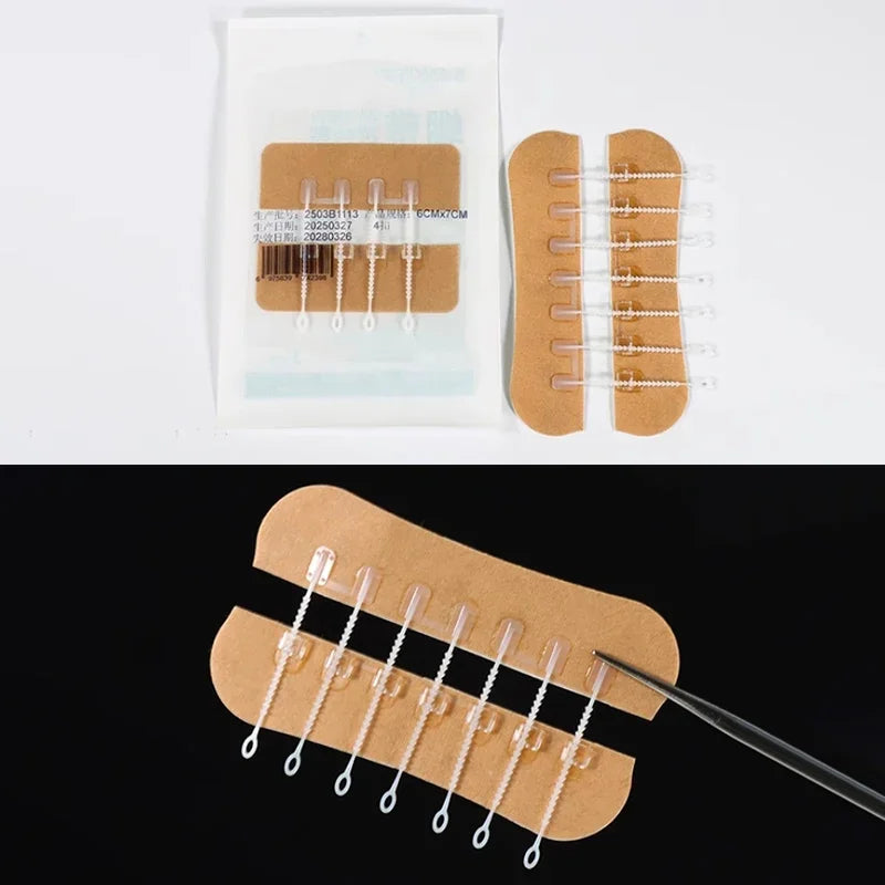 1pcs Zipper Tie Wound Closure Patch Hemostatic Patch Wound Fast Suture Zipper Band-Aid Outdoor Portable