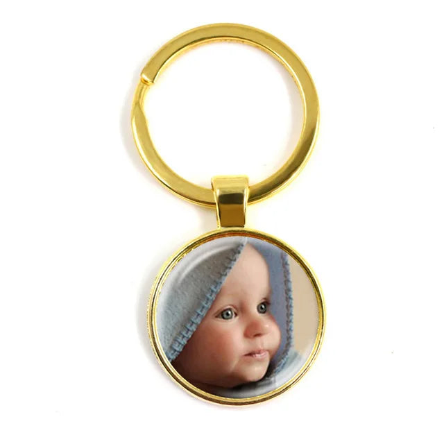 Personalized Custom Keychain Photo Mum Dad Baby Children Grandpa Parents Custom Designed Photo Gift For Family Anniversary Gift