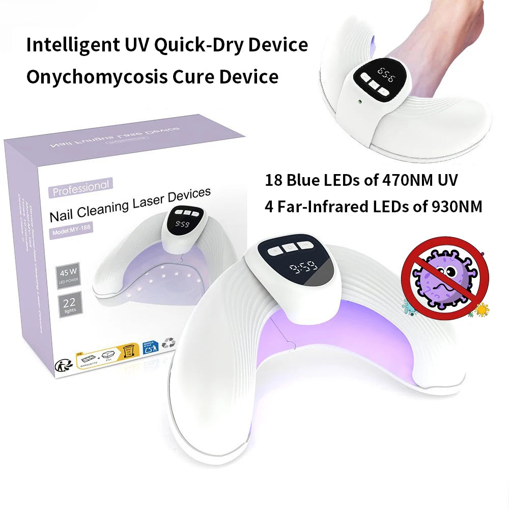 Nail Fungal Light Device Fungal Discolored Remover Portable Nail Fungal Eradication Device for Thick Toenails and Fingernails
