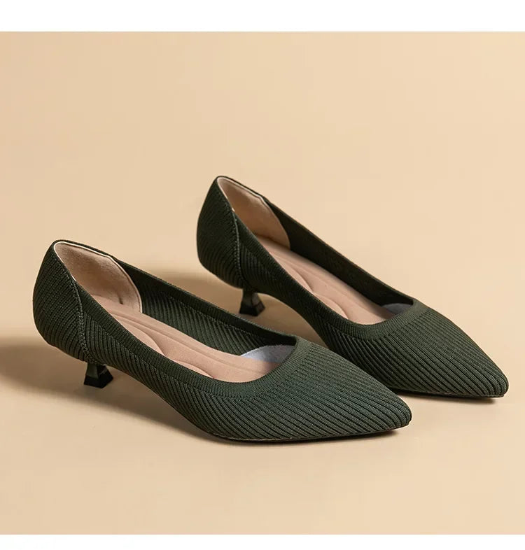 Women's Solid Color Flat Shoes Casual Fashion Breathable Non Slip Rubber Sole Pointed Non-Slip Comfortable Spring and Autumn