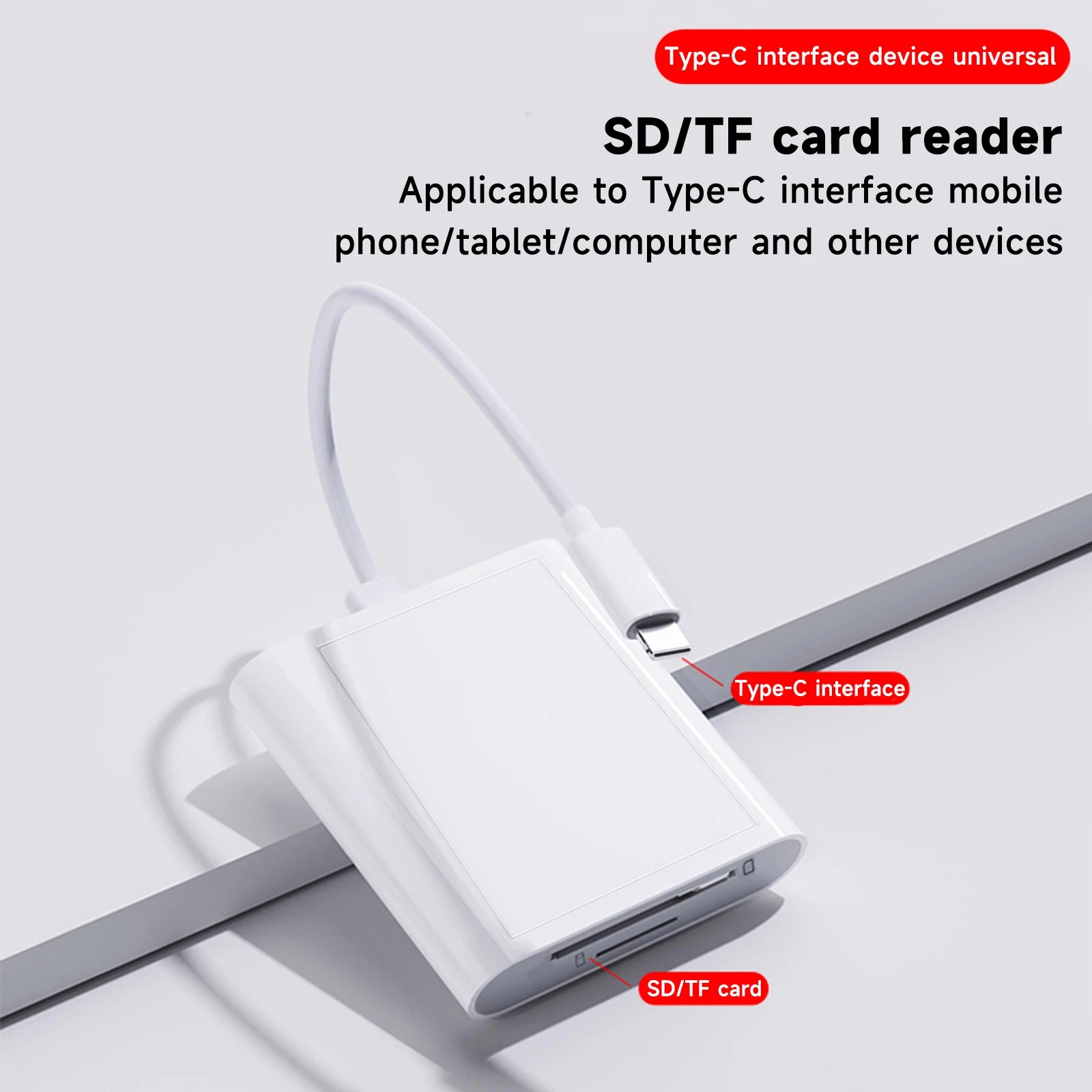 2 in 1 OTG Type C Card Reader USB Flash Drive SD TF Cardreader for  Tablet Type C to Smart Memory Card for