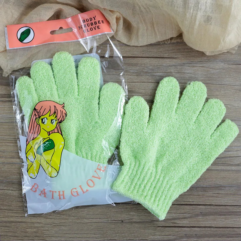 1pcs Reversible Exfoliating Shower Gloves Body Scrub Gloves, Cleansing Tools Bath Towel Bath Products Back Scrub Spa Accessories