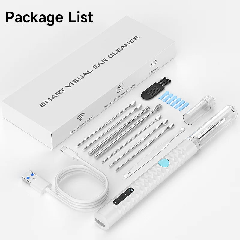 4.2mm Camera Viual WiFi Endoscope 1080P Camera for iOS/Android Phones Tablet Waterproof Ear Scope for Ear Cleaning Skin Check