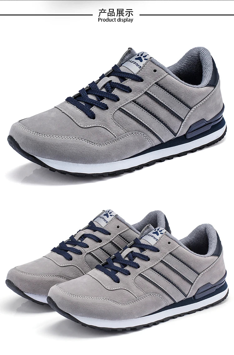 2024 New High Quality Men's Sneakers Leather Casual Shoes Autumn Breathable Men Shoes Male Flat Shoe