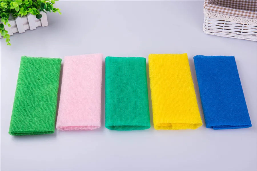 50 Pcs Japanese Body Wash Towel Beauty Skin Exfoliating Cloth Nylon Bath Washcloth Skin Polishing Body Back Scrubber for Hotel
