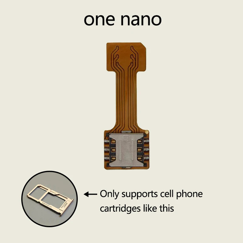 Universal DIY Android Phone TF Dual SIM Card Adapter Nano Cato Hybrid Sim Slot For Micro SD Extender