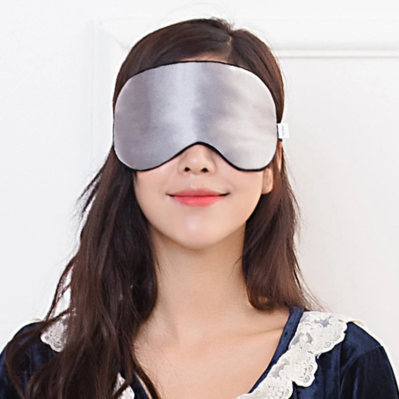 Silk Sleep Mask 100% Light Blocking Travel Nap Lightweight Eyes Night Mask Health Blindfold Sleeping Shield Soft Eye Care Tools