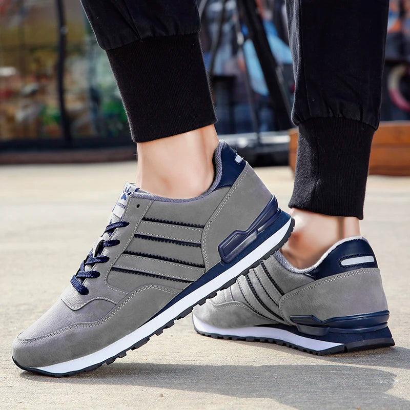 2024 New High Quality Men's Sneakers Leather Casual Shoes Autumn Breathable Men Shoes Male Flat Shoe