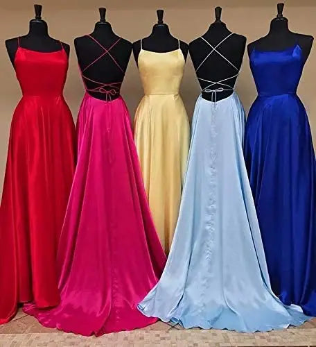 A-line Slit Cowl Neckline Satin 3 Styles Bridesmaid Dress With Tieing Dresses For Special Events Evening Dress Dresses For Prom
