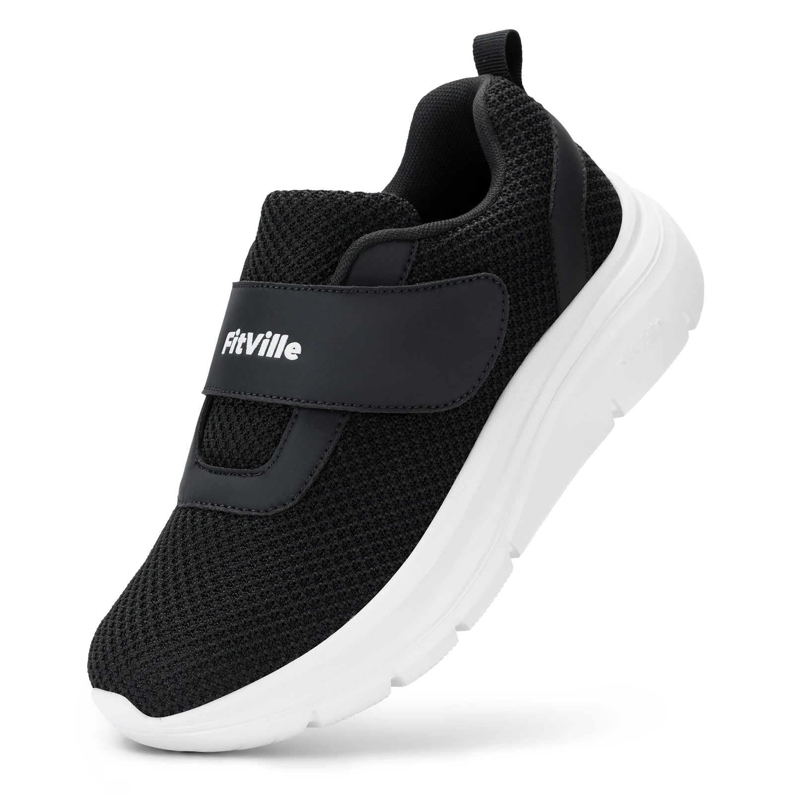 FitVille Women'S Shoes Wide Sneakers Diabetes Shoes Adjustable Strap For Swollen Feet Slip On Walking Lightweight Comfortable