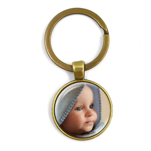 Personalized Custom Keychain Photo Mum Dad Baby Children Grandpa Parents Custom Designed Photo Gift For Family Anniversary Gift