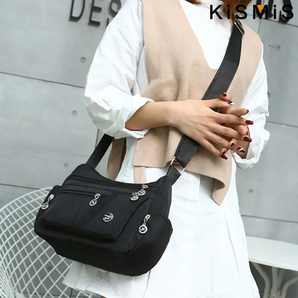 Fashion Women Waterproof Crossbody Bag Casual Single Shoulder Handbag Messenger Bag Oxford Material