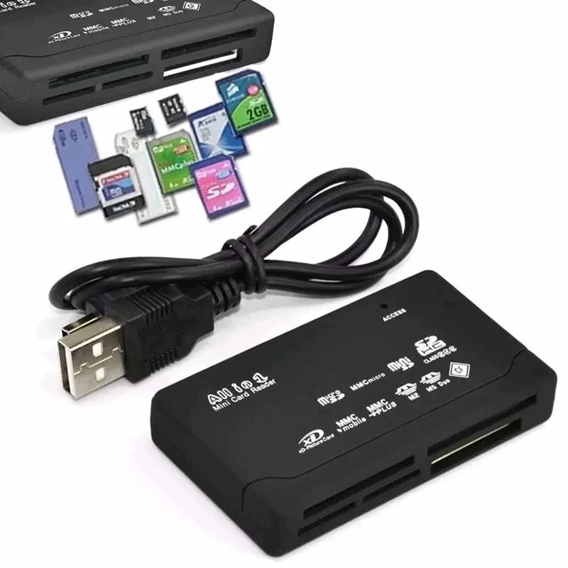 Usb 2.0 All In One Mini Memory Card Reader, Multifunctional Card Reader,, 480mbps, Tf, M2, Xd, Cf, Micro Sd