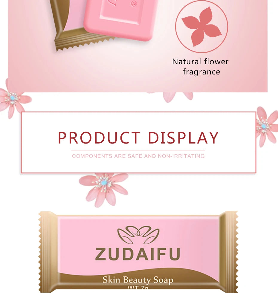 20/30Pc Zudaifu Skin Beauty Soap 7g Cleanser Moisturizing Soothing Oil-control Hand Body Cleansing Removing Mites Soap