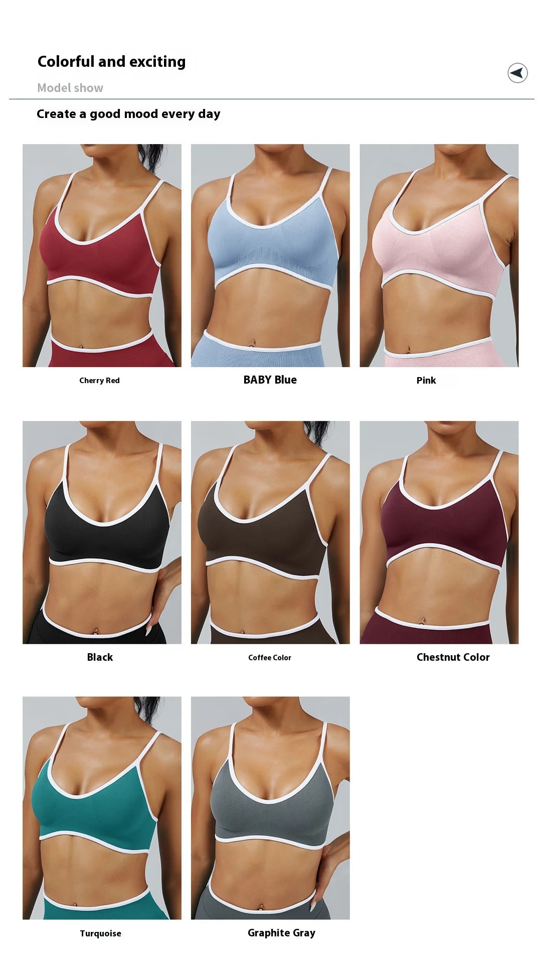 Women's Color Block Sports Bra Racerback Breathable Moisture-Wicking Workout Gym Fitness Yoga Running High Impact Support Active