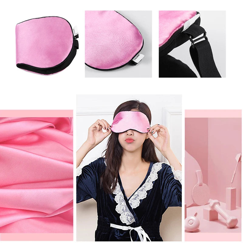Silk Sleep Mask 100% Light Blocking Travel Nap Lightweight Eyes Night Mask Health Blindfold Sleeping Shield Soft Eye Care Tools