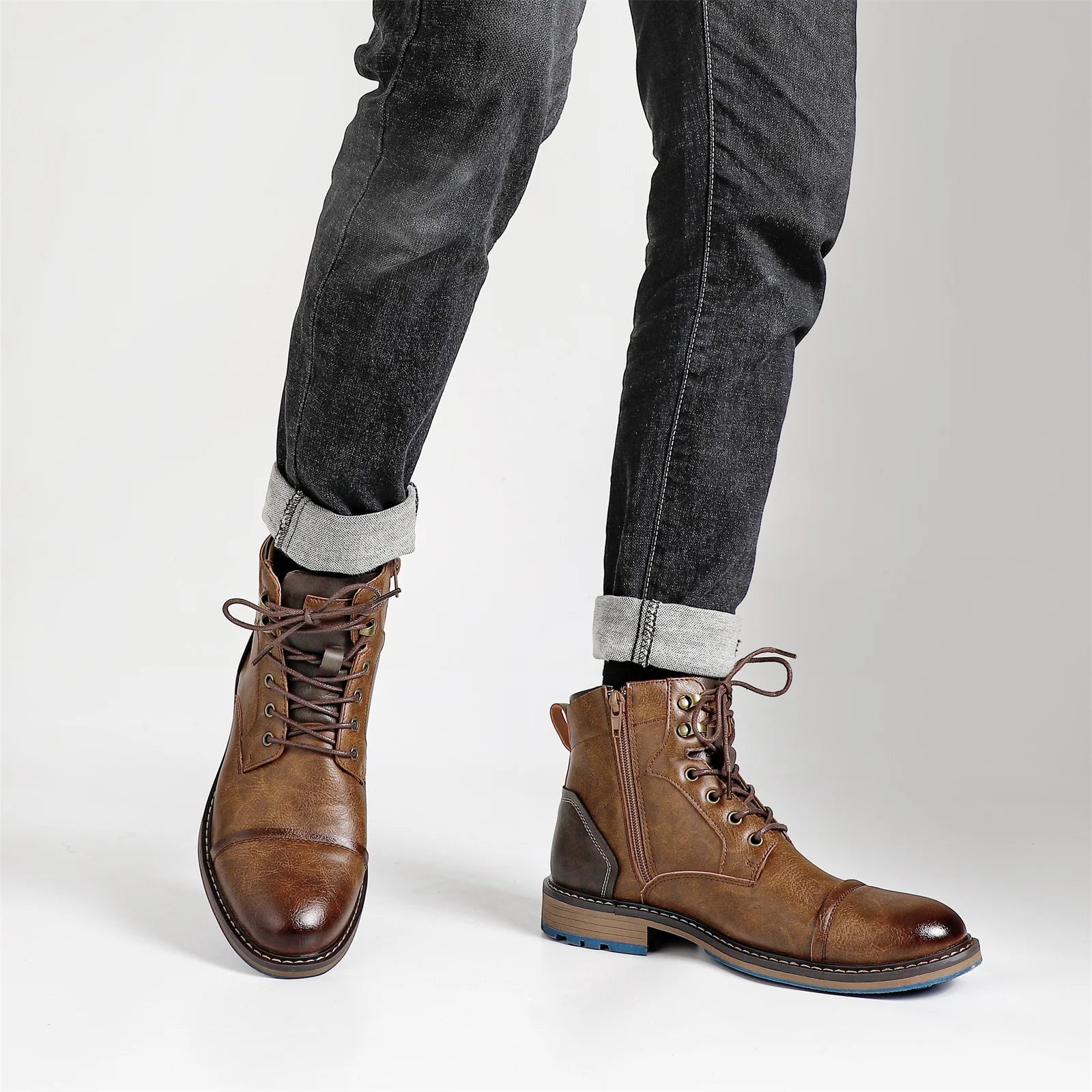 Retro Men Boots Outdoor Casual Fashion Men Ankle Boots
