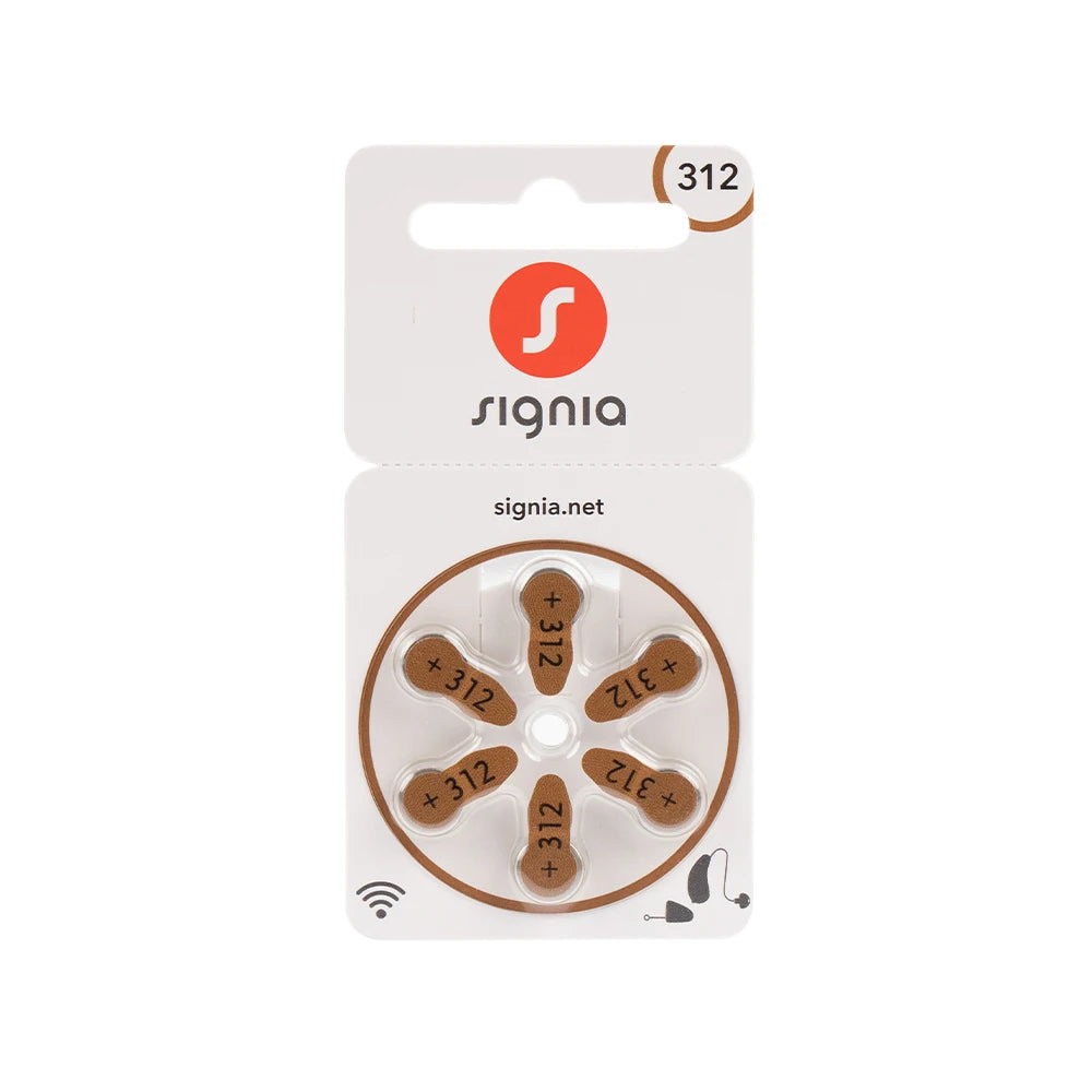 60pcs/Box Signia Zinc Air Hearing Aid Batteries A312 312A ZA312 312 PR41 S312 Battery