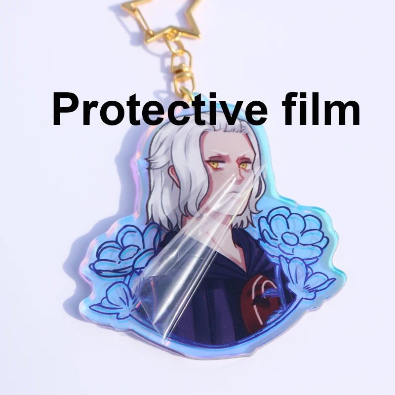 Personalized Keychains Designer Custom Cartoon Llavero Key Chain Photo Customized Anime Charms Hologram Clear Acrylic Key Rings