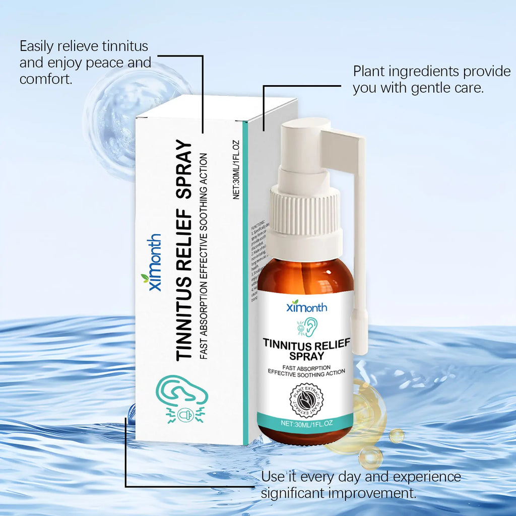 Tinnitus Relief Spray Improve Ear Ringing Discomfort Soothing Ear Itching Hearing Improvement Earwax Cleaner Anti Tinnitus Spray