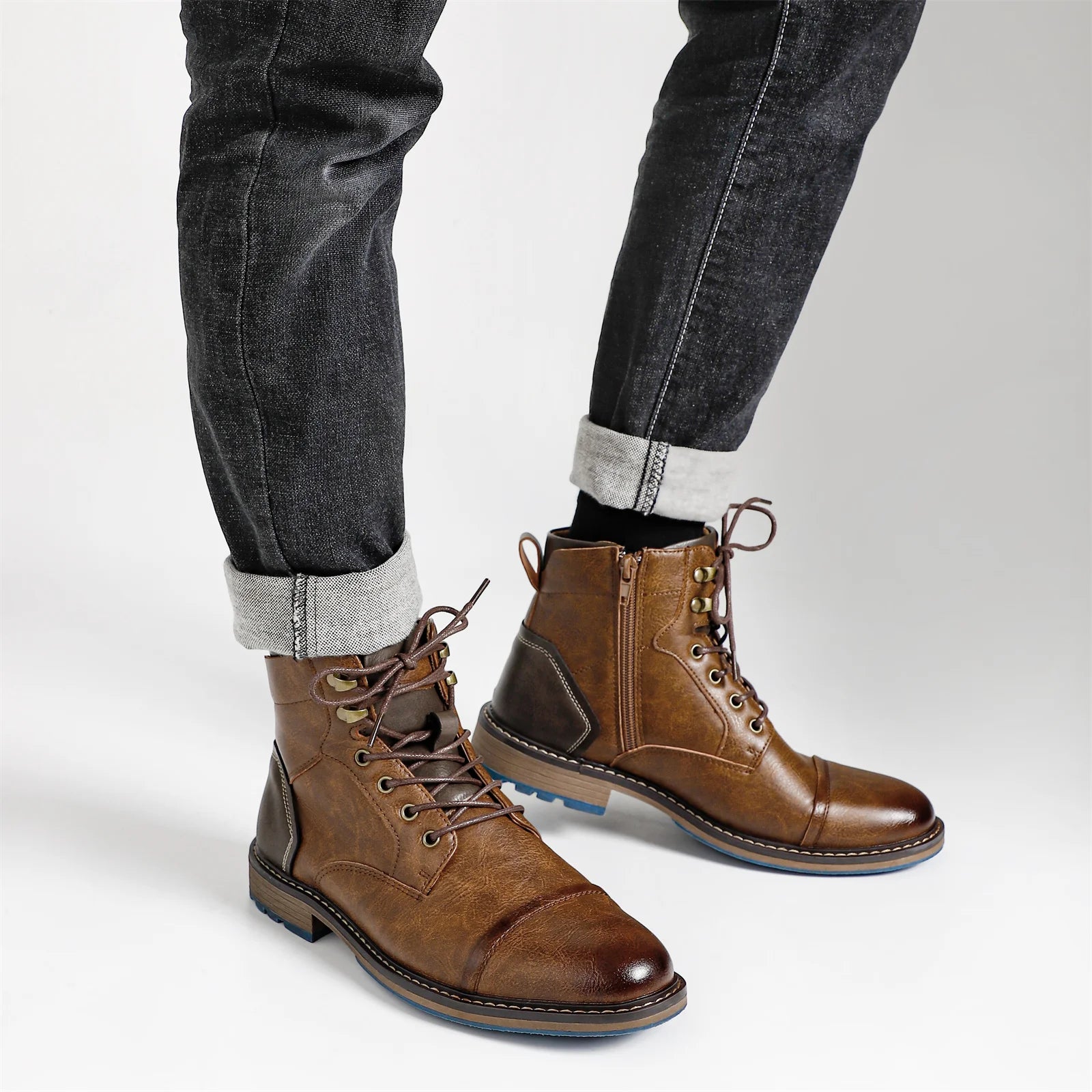 Retro Men Boots Outdoor Casual Fashion Men Ankle Boots