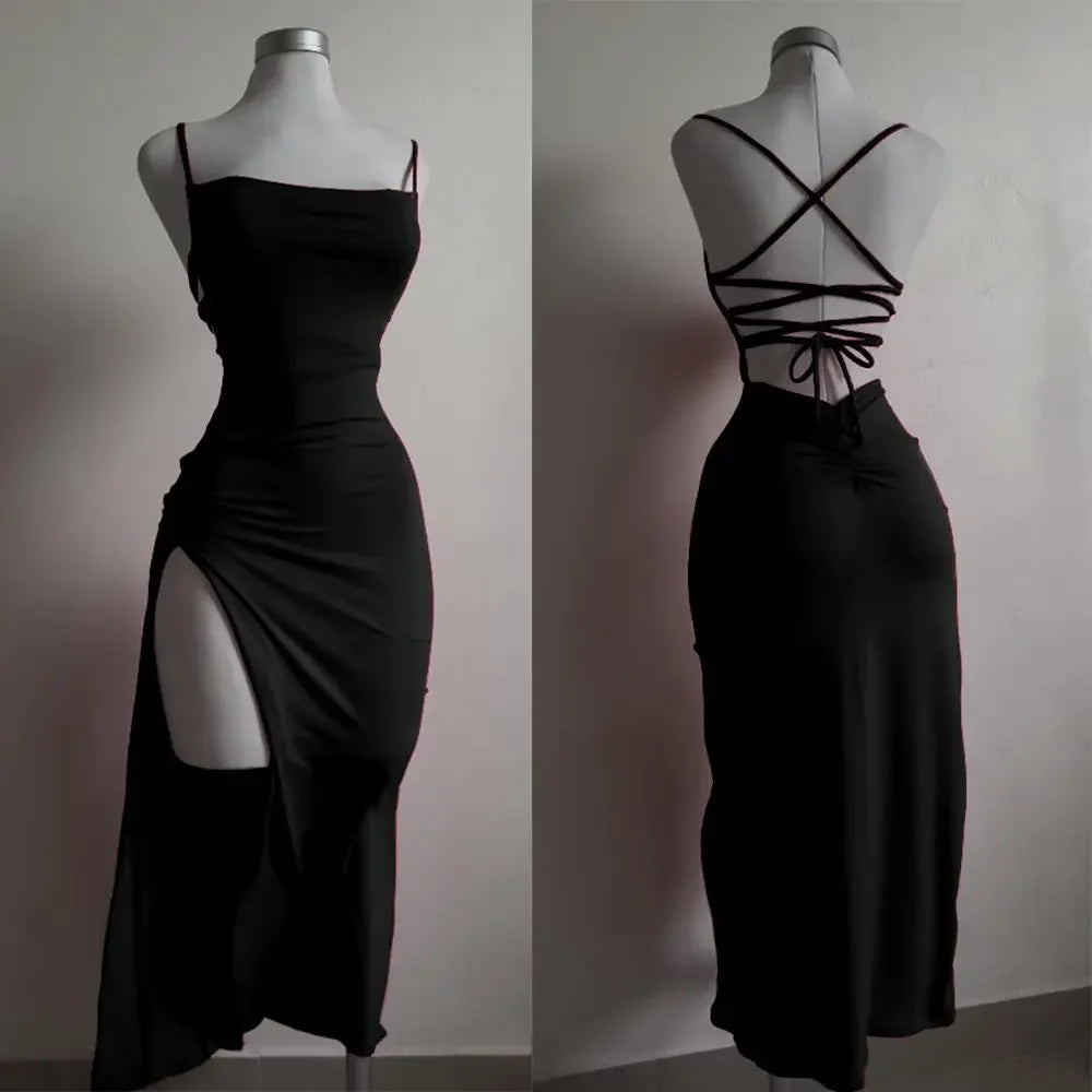 2026 Explosive New Summer Dress High Sensibility Halter Strap Spice Girl Bodycon Hip-Hugging Dress for Party Clubwear
