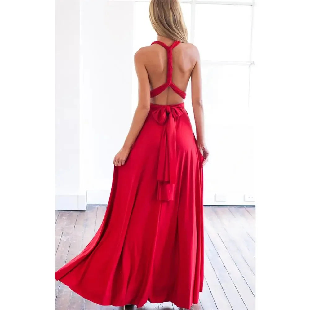 Sexy Women Multiway Wrap Convertible Boho Maxi Club Dress Bandage Long Dress Party Bridesmaids Infinity Robe Longue Femme
