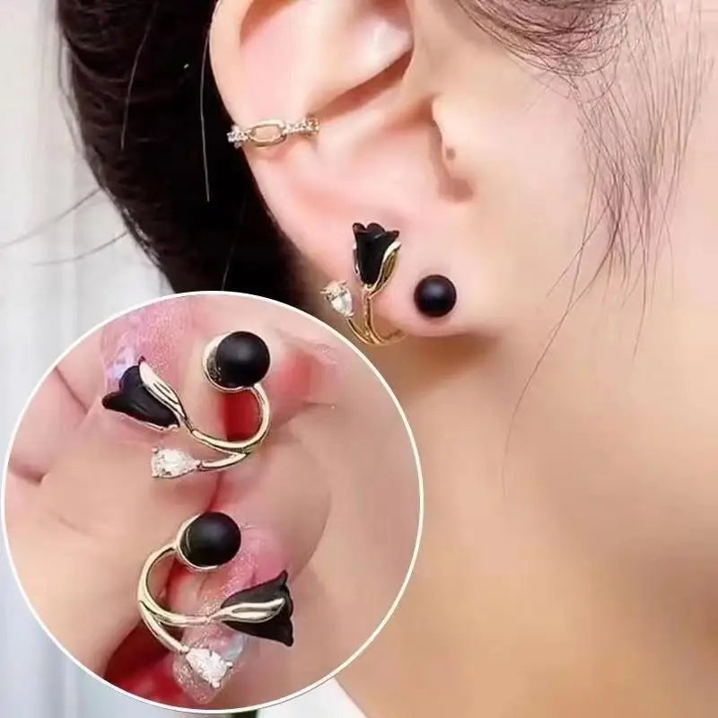 Korean Fashion Zircon Drop Earrings For Women Jewelry 2026 Trending New Luxury Women's Geometric Hoop Earrings Pendientes Gifts