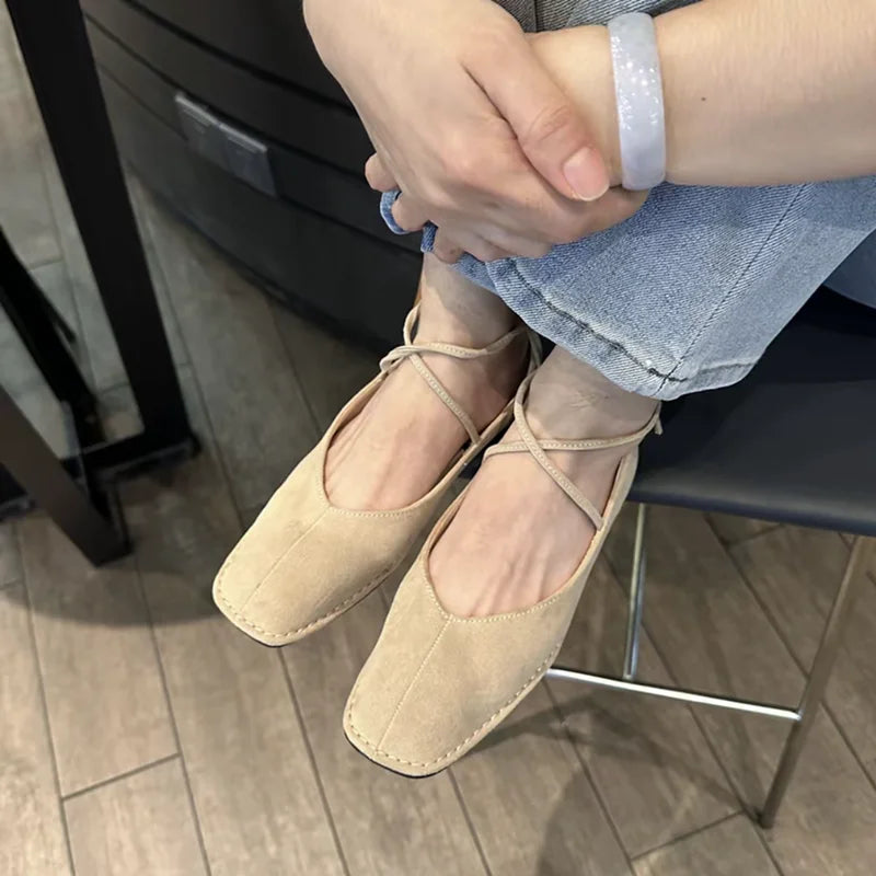 Bailamos 2024 Spring New Brand Women Flats Round Toe Shallow Slip On Ladies Casual Ballet Shoes Soft Leather Eelgant Dress Shoes