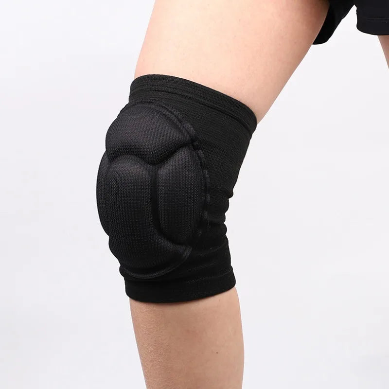 1PCS Thick Black Sponge Knee Pads Skin Friendly Breathable Turtle Shell Free Bending Knee Pads Health Protection Equipment