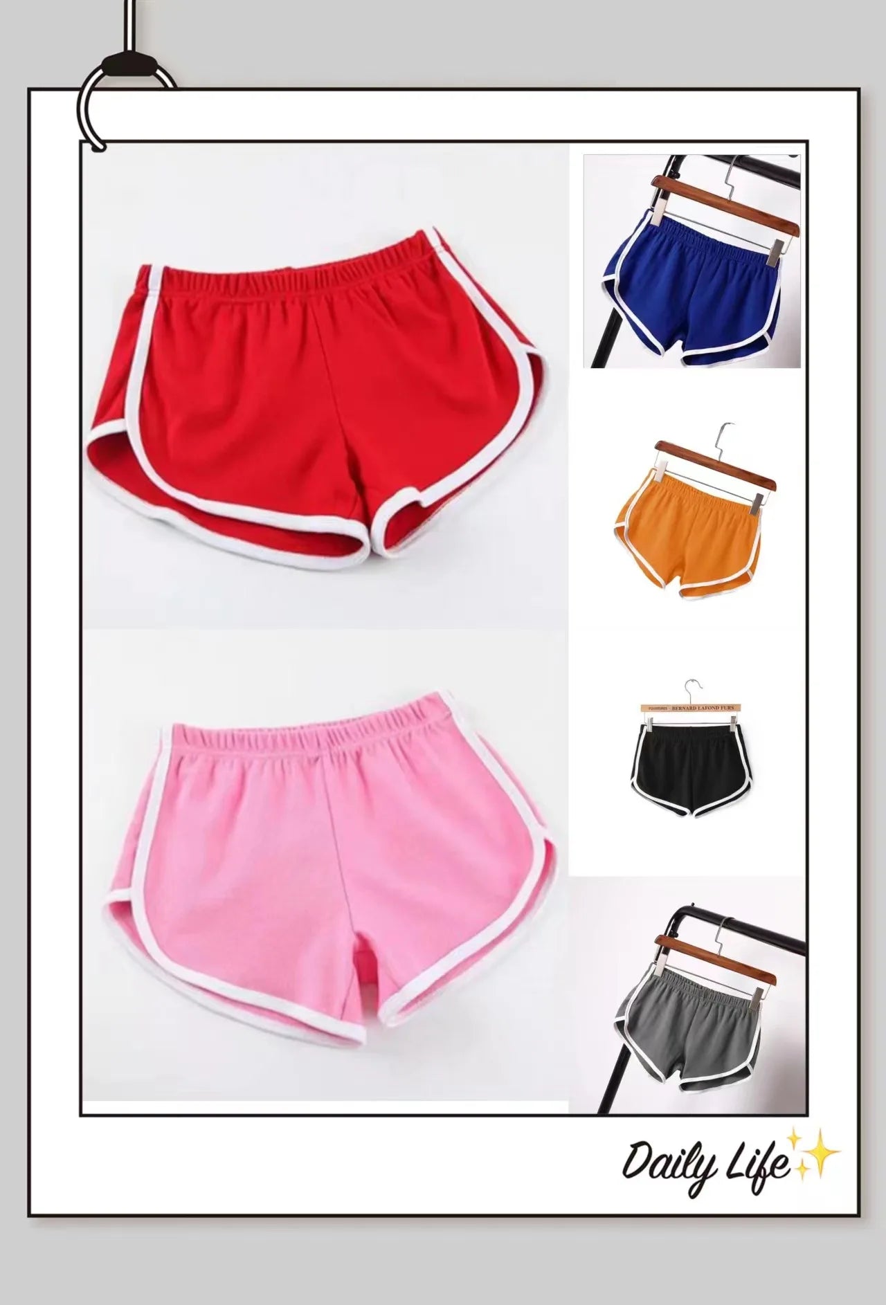 2026 Women's Summer Yoga Beach Shorts Sports Shorts Women's Home Casual Shorts Solid Color Fashion Candy Color Hot Pants Shorts