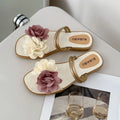 Casual Sweet Flower Flip Flops Waterproof Holiday Seaside Sandals Non-Slip Flat Vacation Beach Slippers Summer