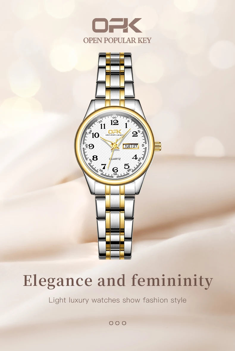 OPK 8110 Watch For Women Quartz Watch Waterproof Classic Luxury Brand Ladies Watch Stainless Steel Strap Watches Reloj Mujer