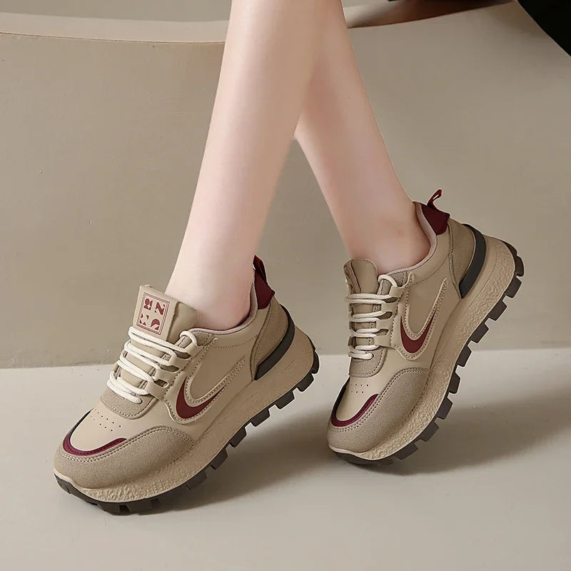 New Fashion Women's Vulcanized Shoes Wear-Resistant Casual Cushioning Sports Shoes Women Low-top Non-Slip Outdoor Running Shoes