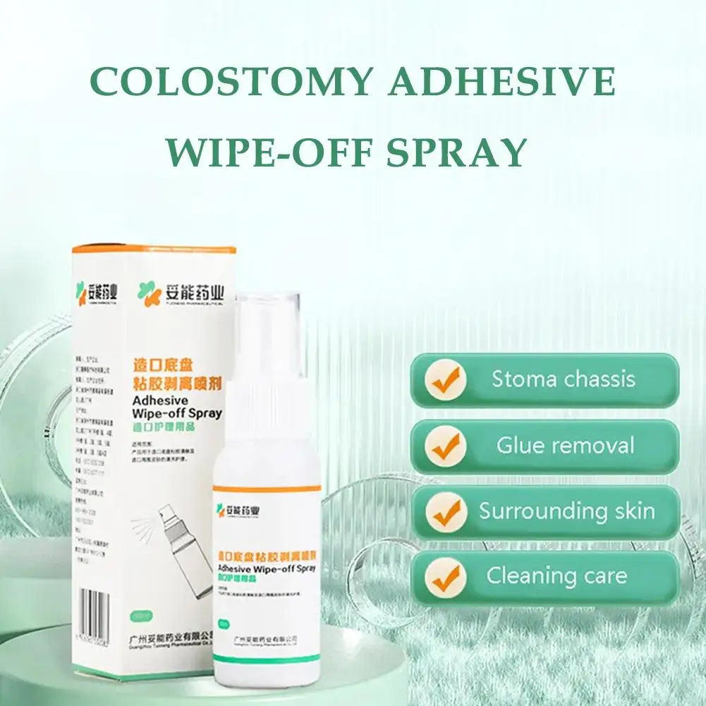 1/2/3/5Pcs Colostomy Adhesive Wipe-Off Spray Medical Adhesive Remover Ostomy Bag Care Clean And Disinfect Skin Supplies