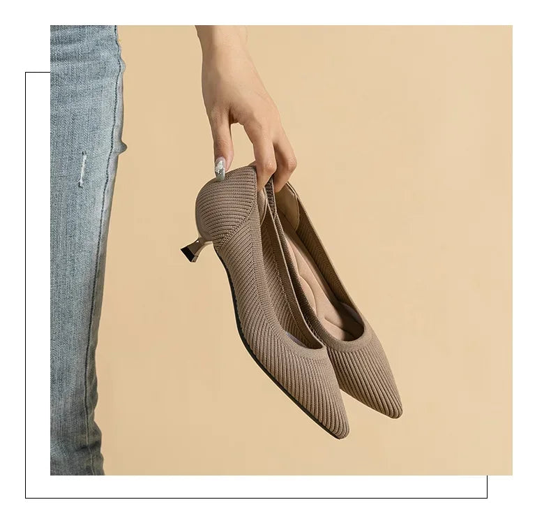 Women's Solid Color Flat Shoes Casual Fashion Breathable Non Slip Rubber Sole Pointed Non-Slip Comfortable Spring and Autumn