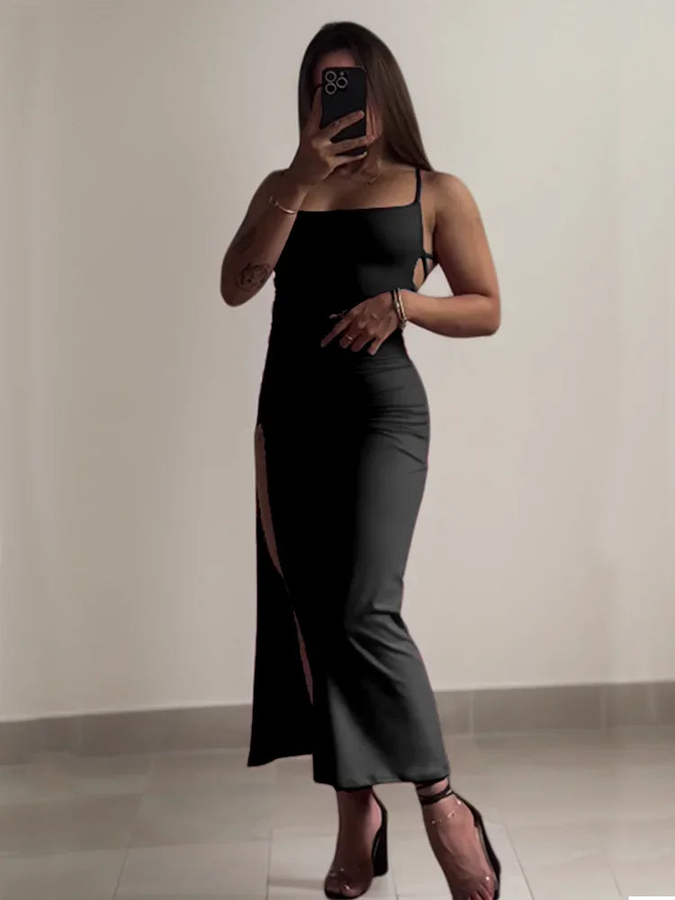 2026 Explosive New Summer Dress High Sensibility Halter Strap Spice Girl Bodycon Hip-Hugging Dress for Party Clubwear