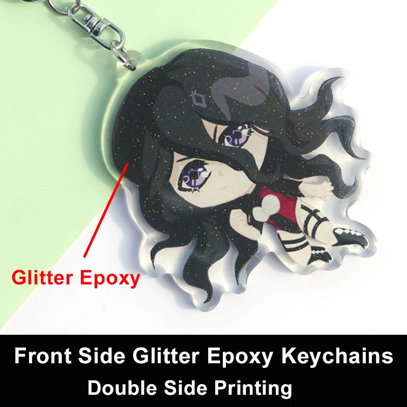 Personalized Keychains Designer Custom Cartoon Llavero Key Chain Photo Customized Anime Charms Hologram Clear Acrylic Key Rings